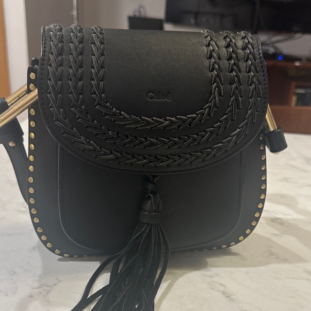 Chloe Black Leather Crossbody Bag